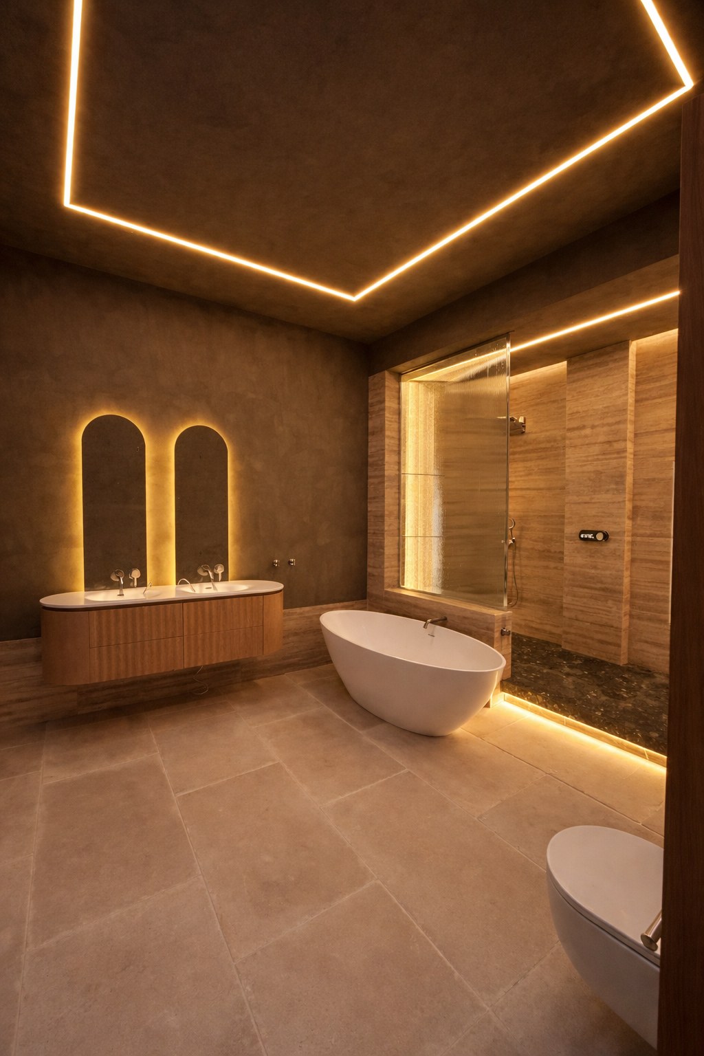 Modern bathroom tiling project